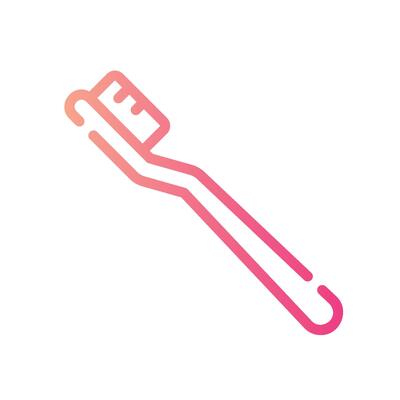 dental hygiene Line Gradient Icon White Background