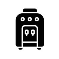 water dispenser Glyph Icon White Background vector