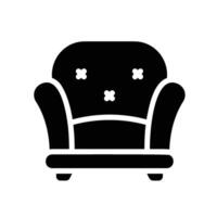 sofa Glyph Icon White Background vector