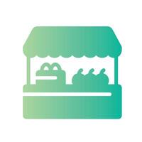vegetable Flat Gradient Icon White Background vector