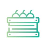 fruit Line Gradient Icon White Background vector