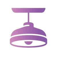 ceiling lamp Flat Gradient Icon White Background vector
