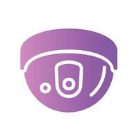 cctv Flat Gradient Icon White Background vector