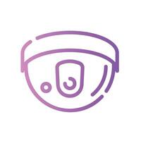 cctv Line Gradient Icon White Background vector