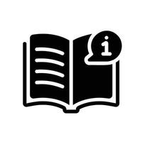 instructions Glyph Icon White Background vector