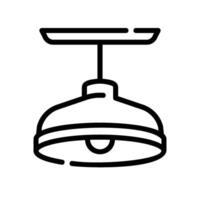 ceiling lamp Line Icon White Background vector