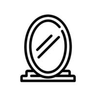 mirror Line Icon White Background vector