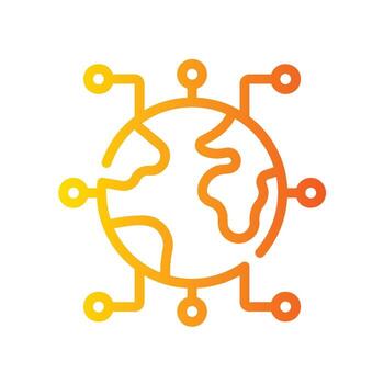 red línea degradado icono blanco antecedentes vector