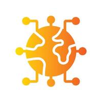 network Flat Gradient Icon White Background vector