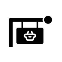 sign Glyph Icon White Background vector