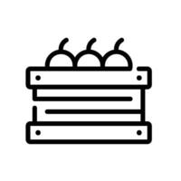 fruit Line Icon White Background vector