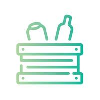bottles Line Gradient Icon White Background vector