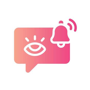 ver plano degradado icono blanco antecedentes vector