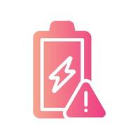 full battery Flat Gradient Icon White Background vector