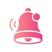 notification bell Flat Gradient Icon White Background vector