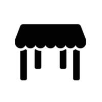 awning Glyph Icon White Background vector