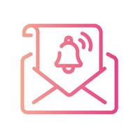 email Line Gradient Icon White Background vector