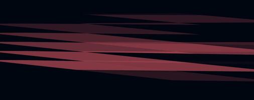 Abstract red angled shapes on dark background. vector