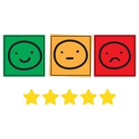 Feedback concept. Client satisfaction. Hand drawn design. Flat illustration on white background. vector