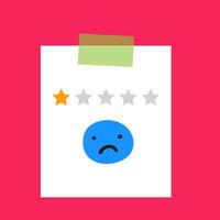 Illustration. Low rating, poor quality of service. vector