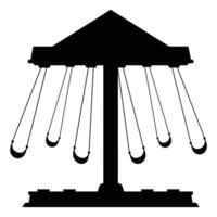 Carousel Icon for Amusement Park and Entertainment Design vector
