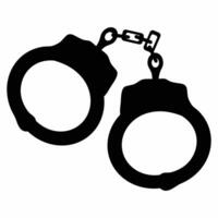 Handcuffs Icon for Law Enforcement, Security, and Justice vector