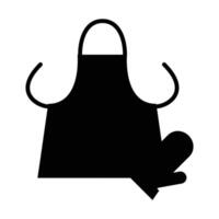Kitchen Apron Icon Simple Design for Cooking and Home vector