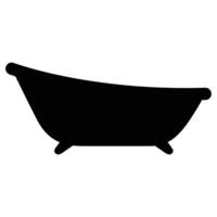 Bath Silhouette Icon for Relaxation, Spa, and Wellness vector