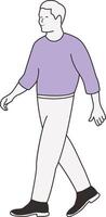 Man Walking with Casual Clothes vector