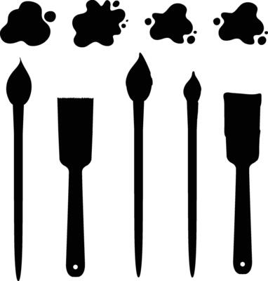 Brush Paint Icon for Art, Creativity, and Design Themes