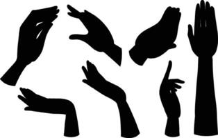 Hand Sign Set Collection, Gestures and Symbols Icons vector