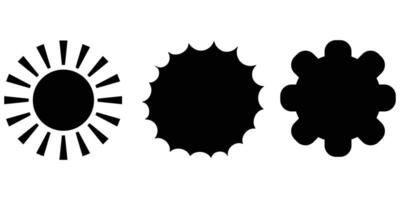 Sun Icon Set for Web and Graphic Design Projects vector