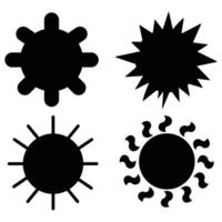 Sun Icon Set for Web and Graphic Design Projects vector