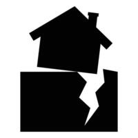 Earthquake Icon Representing Natural Disaster and Safety vector