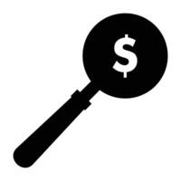 Minimal Dollar Icon Design for Finance and Business vector