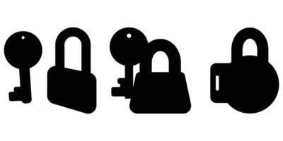 Key Icon Set for Security and Access Design Elements vector
