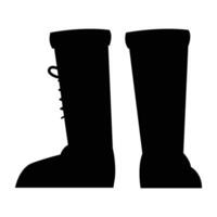 Winter Boot with Fur Lining on Snowy Background vector