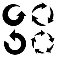 Circle Arrow Icon Set for Navigation and Web Design vector