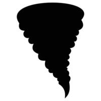 Powerful Tornado Swirling Over Landscape in Stormy Weather vector