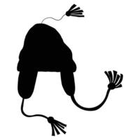Winter Hat and Clothes for Cold Weather on White Background vector