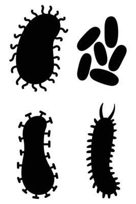 Viruses, Germs, and Bacteria Microorganism Icons Set