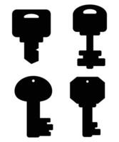 Key Icon Set for Security and Access Design Elements vector
