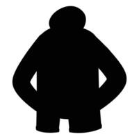 Jacket Icon with Simple Design on White Background vector