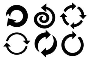 Circle Arrow Icon Set for Navigation and Web Design vector