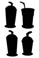 Coffee Paper Cup, Disposable Drink Container Icon vector