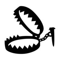 Trap Icon for Hunting, Security, and Danger Alerts vector