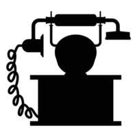Phone Icon with Simple Design on White Background vector