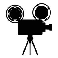 Movie Camera Icon on White Background for Filmmaking vector