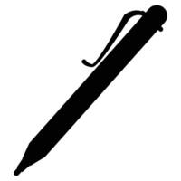 Black Pen on White Paper for Writing or Drawing vector