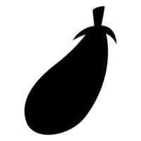 Eggplant Silhouette Simple Design for Vegetables and Farming vector